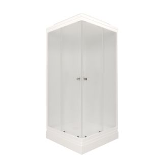 Душевая кабина Triton Вельвет Щ0000061852 90x90 см профиль белый стекло матовое